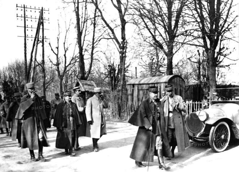 French Generals Micheler, Mangin, Nivelle and Lyautey