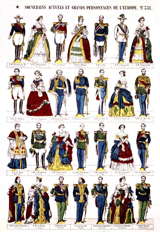 Imagerie d'Epinal, Souverains et personnages du second empire