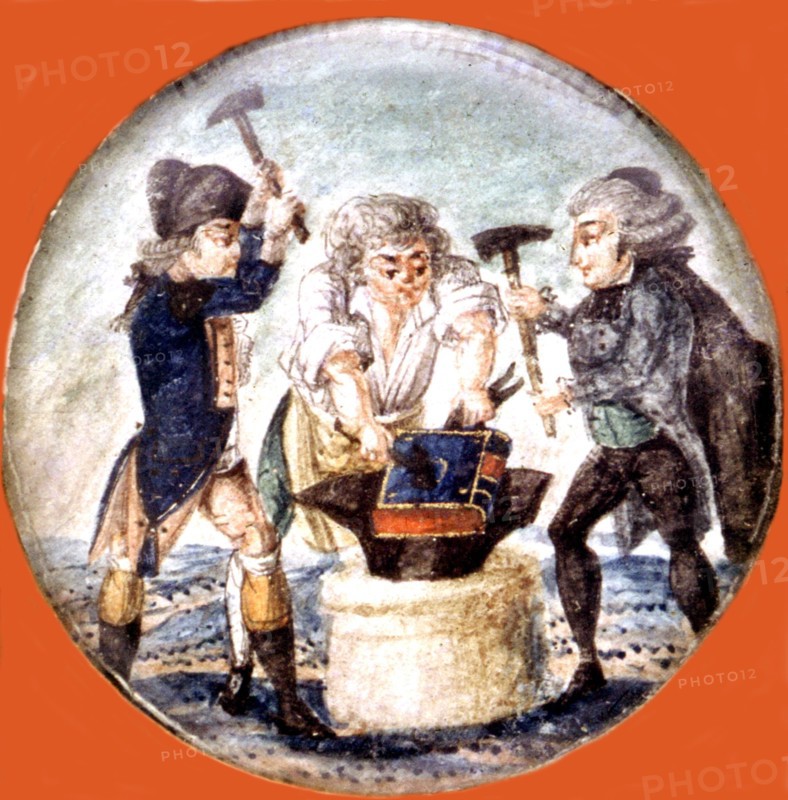 Estampe révolutionnaire coloriée