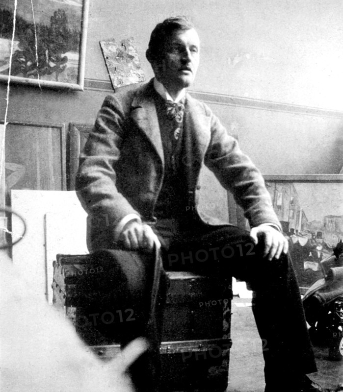 Portrait of Edvard Munch in his studio in Berlin