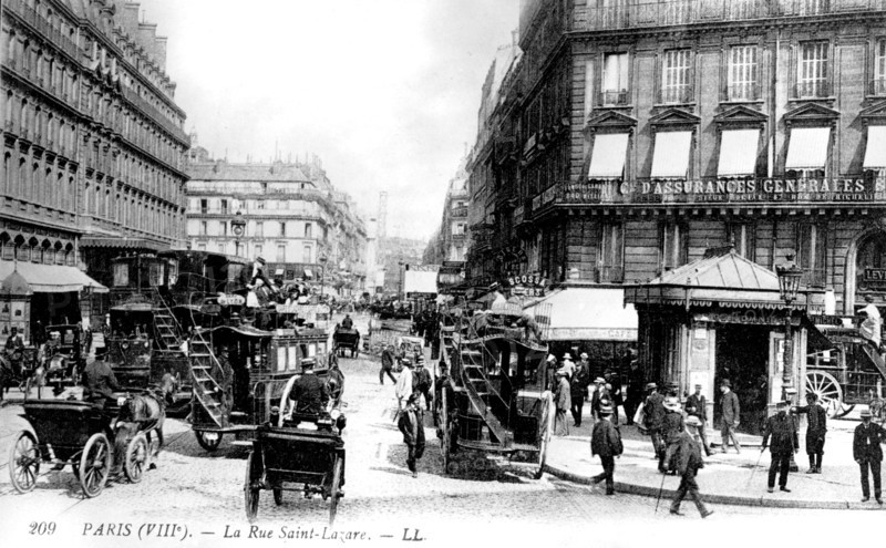 Rue Saint-Lazare à Paris