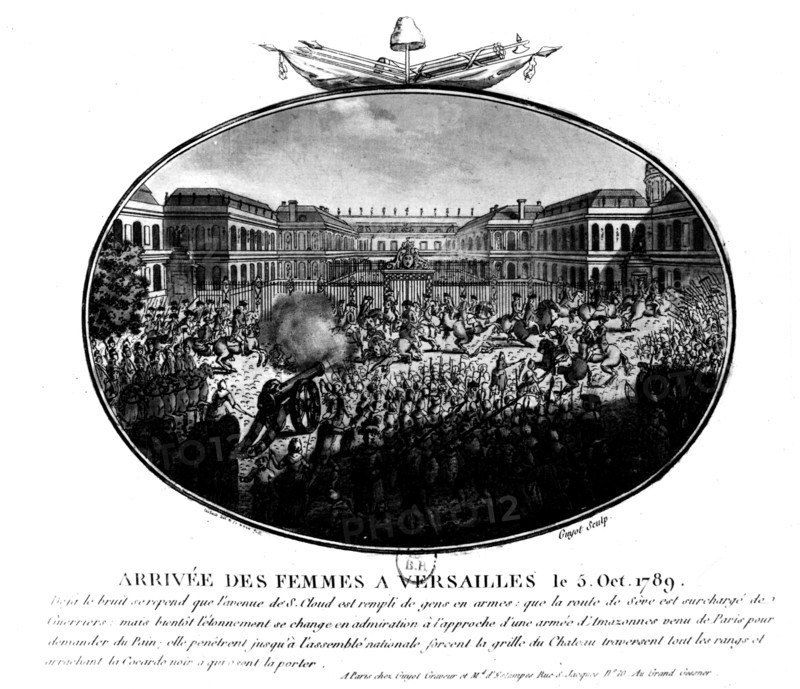 Arrivée des femmes de Paris à Versailles