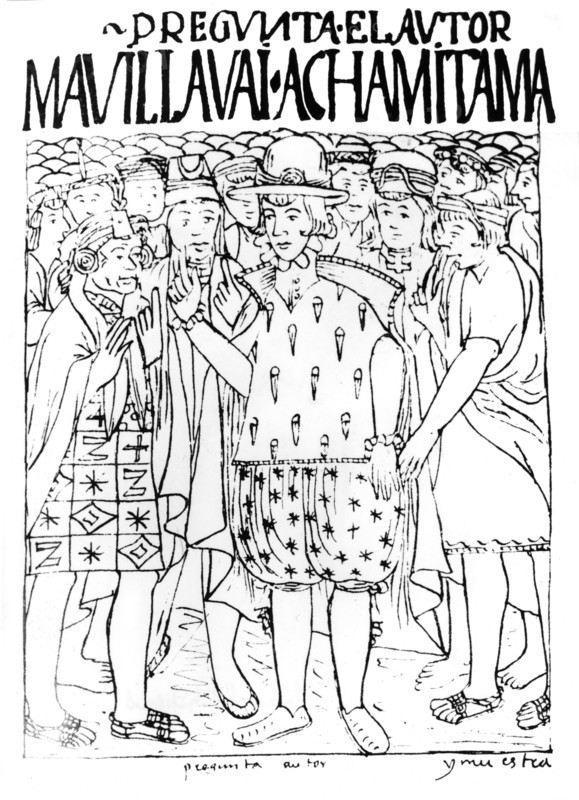 Peruvian manuscript: Chronicles of Huaman