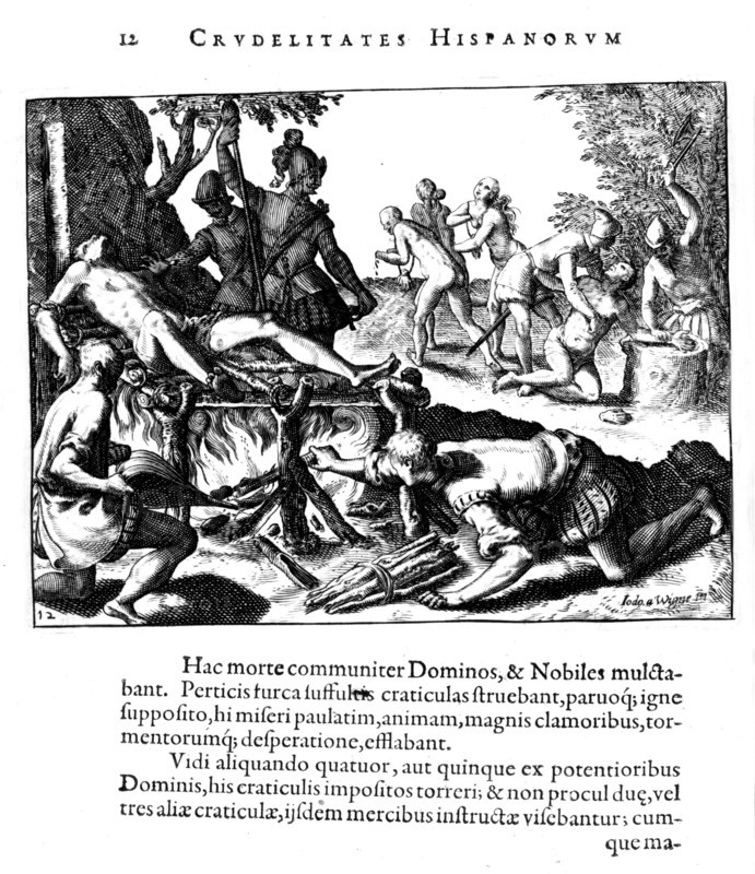 de Bry, The cruelty of Spanish men in America