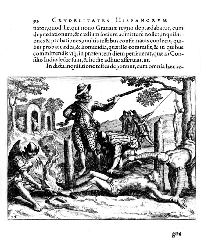 de Bry, The cruelty of Spanish men in America