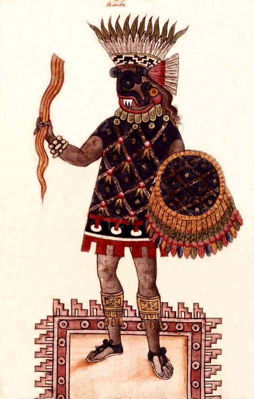 History of the Aztec. Tholoc, the god of rain