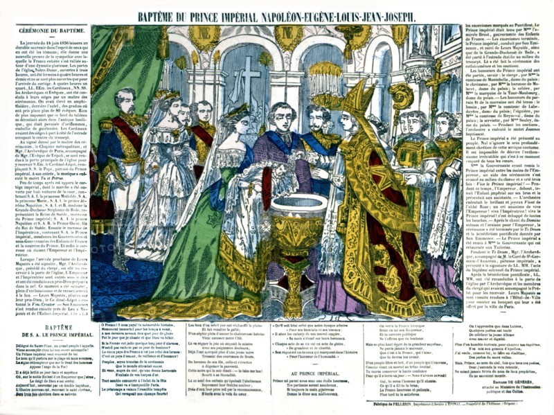 Baptême du prince impérial Napoléon-Eugène à Paris (1856)