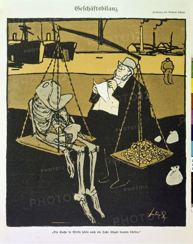 Schulz, Caricature au sujet des guerres coloniales allemandes