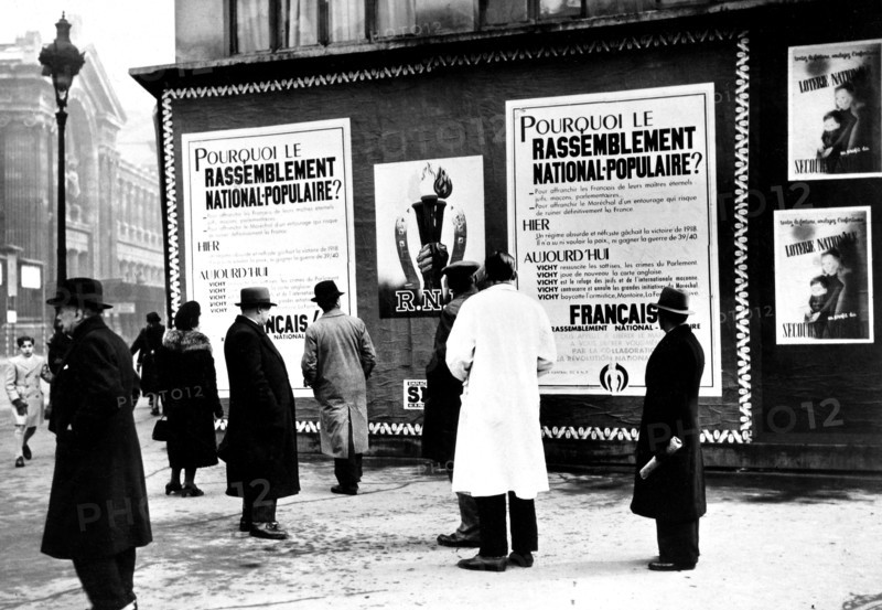 Affiche de propagande pour le rassemblement national populaire (1941)