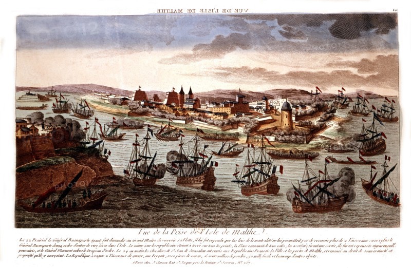 De Vink, View of the capture of Malta by Bonaparte, 1798