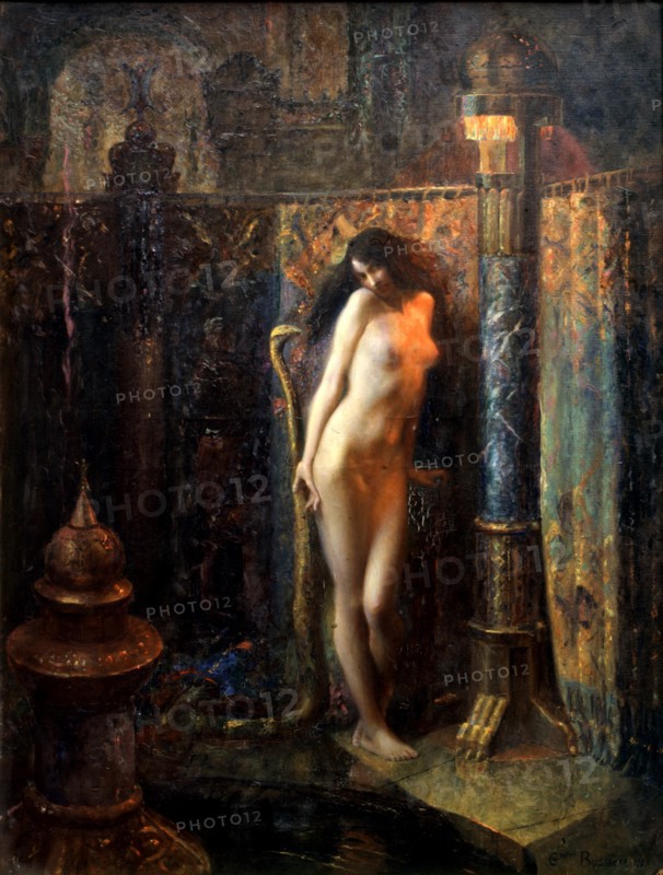 Bussière, 'Salambô' by Gustave Flaubert, Scene with the snake