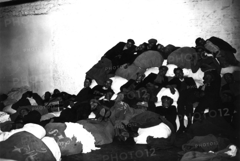 Strike in a laundry in France, 1936