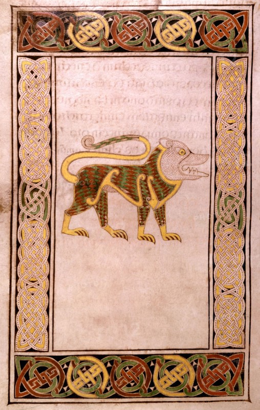 Book of Durrow. Animal fantastique
