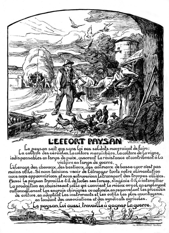 Prouvé, 'Support the French farmers who contribute to the war effort', 1918