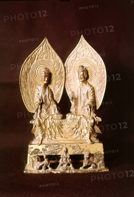 Prabhutaratna et Sakyamum, Bronze doré
