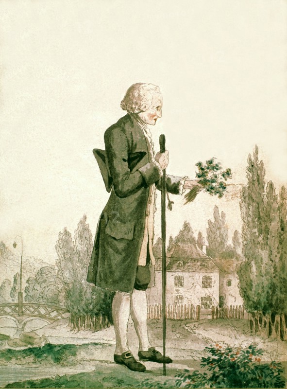 Anonymous, Jean-Jacques Rousseau collecting plants in Ermenonville