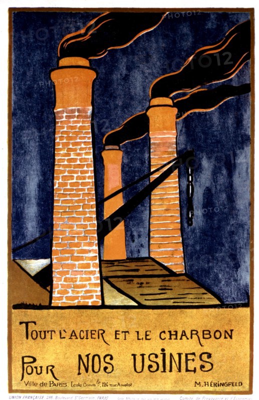 Affiche, dessin d'élèves d'école primaire sur le thème des restrictions (1914-1918)