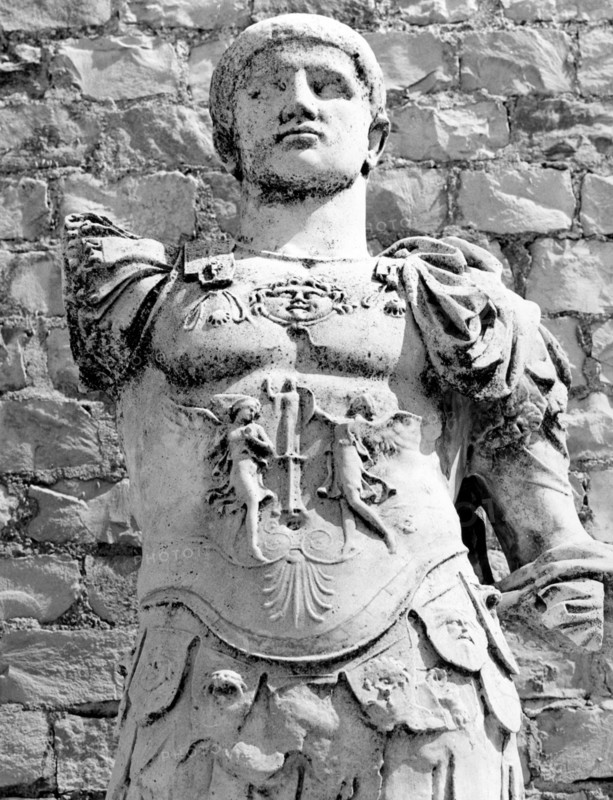 Sculpture of Augustus in breastplate