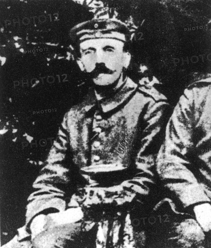 Hitler volunteering on the German front