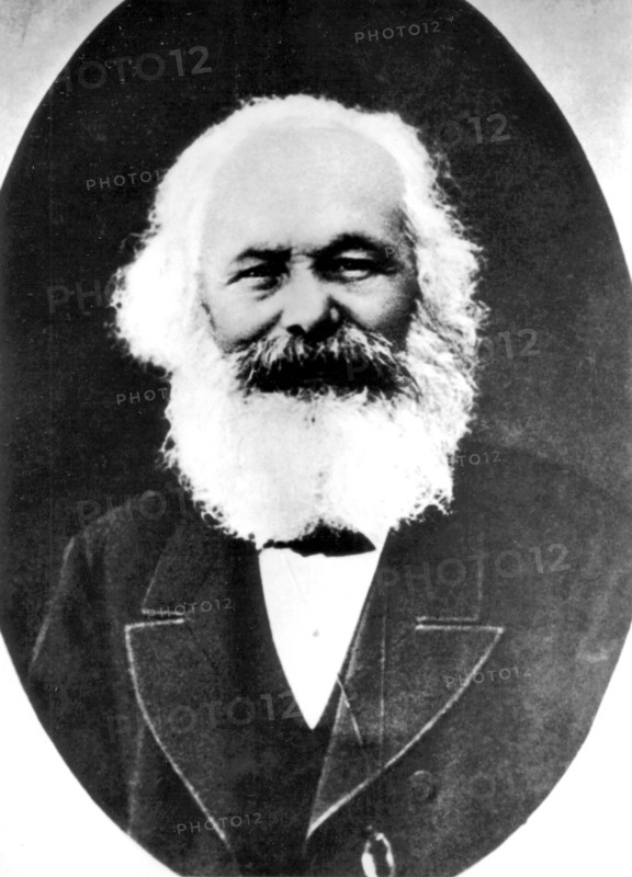 Portrait de Karl Marx. Dernière photo connue de Karl Marx, envoyée d'Algérie à sa fille Jenny
