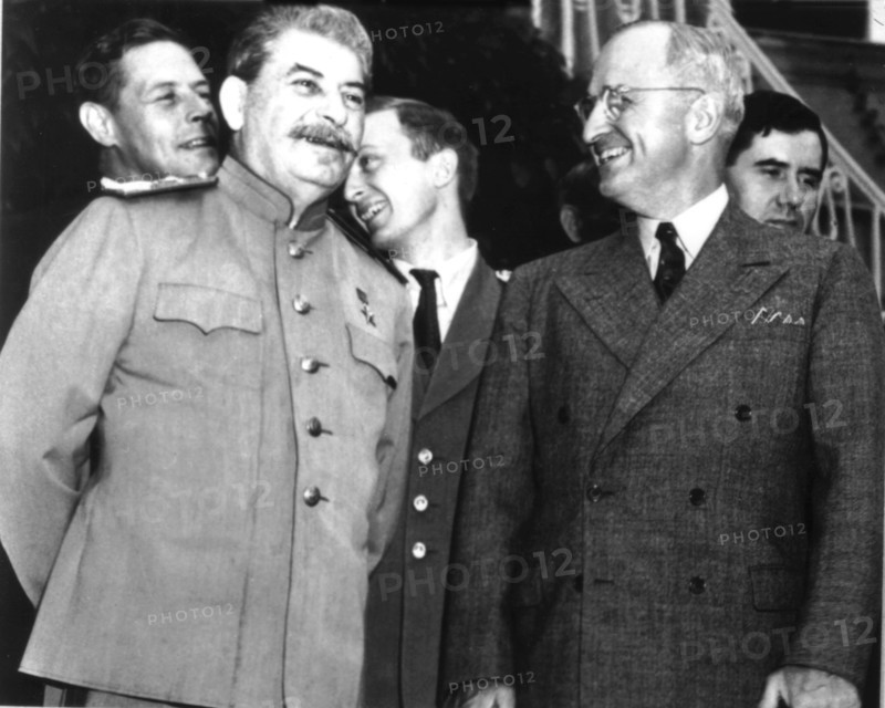 Potsdam conference. Truman, Stalin and Churchill