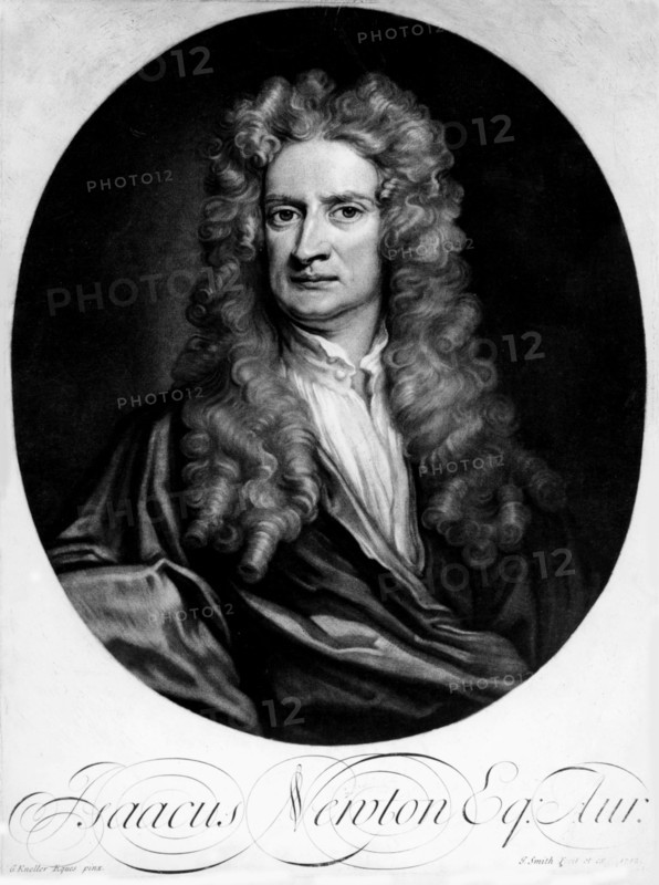 Portrait d'Isaac Newton par G. Kneller