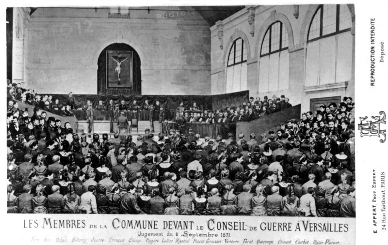 Members of the Commune in front of the War Council at Versailles