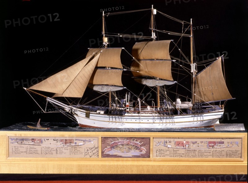 Maquette exécutée par Jean de la Varende pour le "Pourquoi pas?", bateau de Charcot pour son voyage vers l'Antartique.
