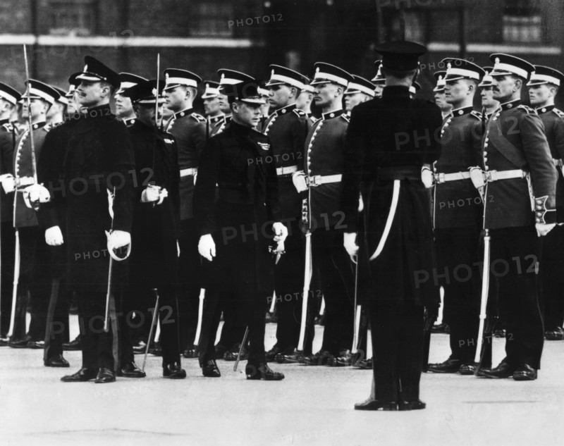 Edward VIII inspecting the Goldstream Guards