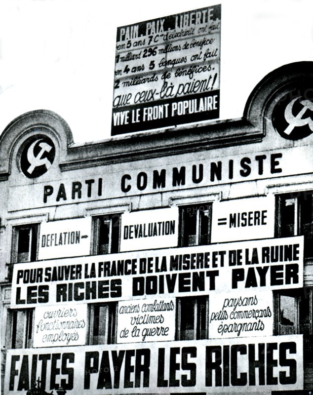 Brochure du Parti communiste français au moment des élections de 1936