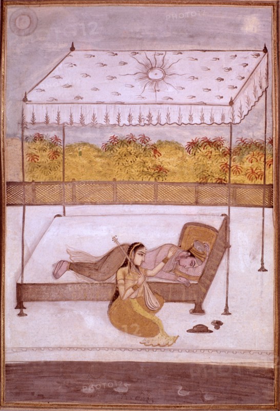 Indian miniature. Lucknow school. Women resting
