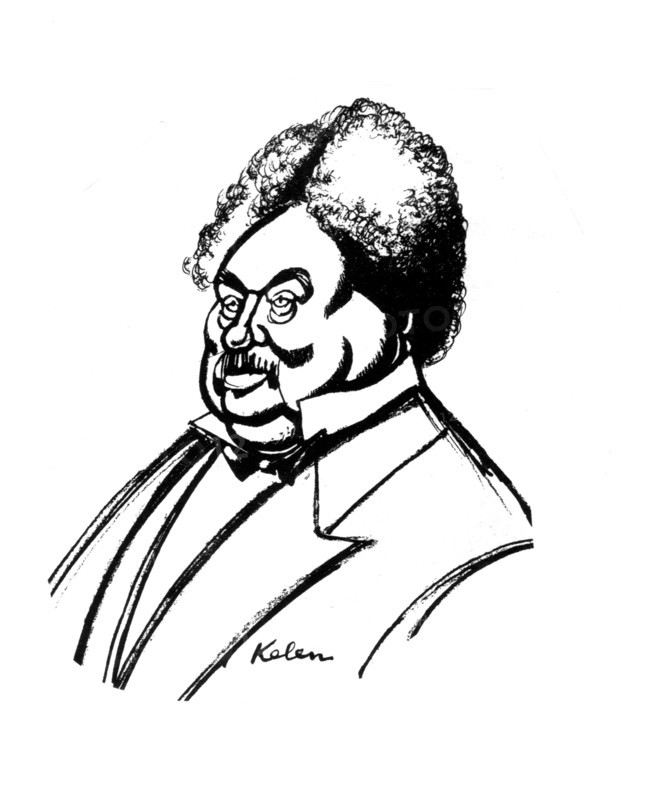 Caricature by Kelen, Portrait of Alexandre Dumas, père