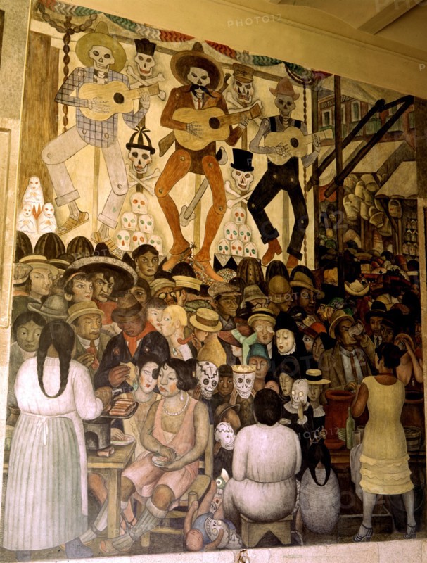 Fresque de Diego Rivera : Le jour de la fête des morts