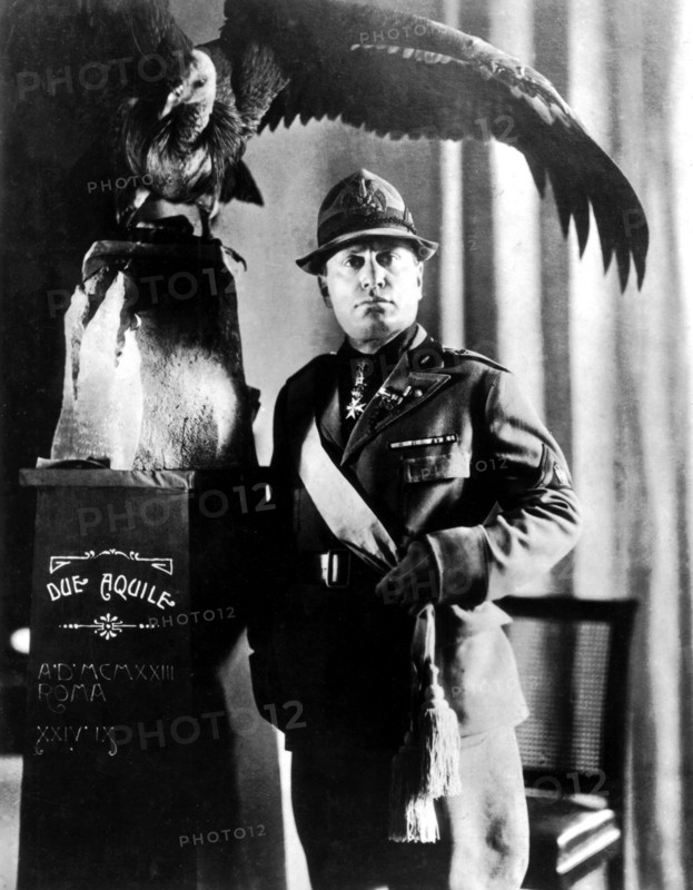 Mussolini dressed in his new lance corporal uniform
