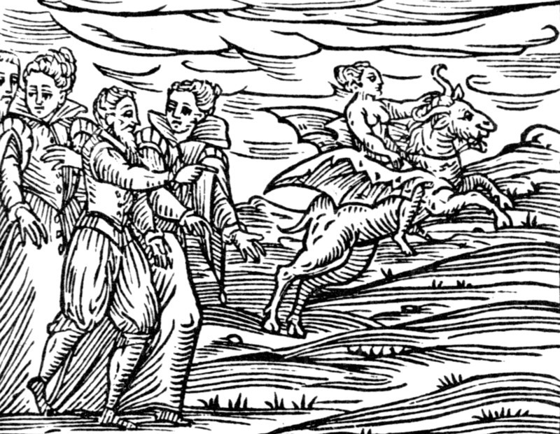 Sorcière partant pour le sabbat des sorcières