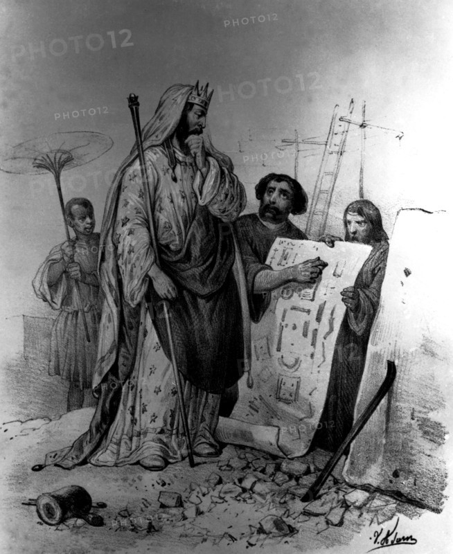 Hérode devant le plan du temple (73 avant J.C.)