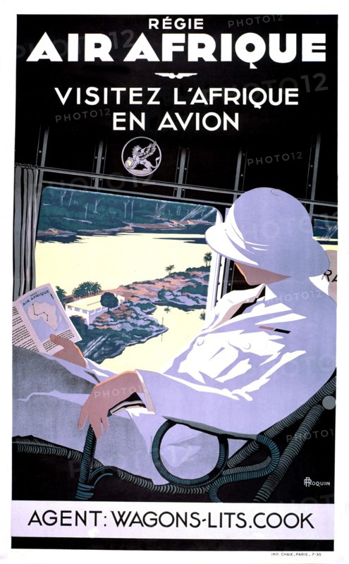 J.C. Bellaigne. Affiche publicitaire pour "Air Afrique", 1935