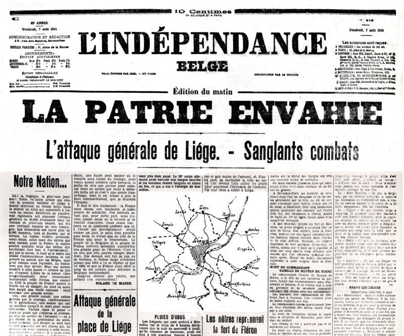 Journal "L'Indépendance belge", 1914