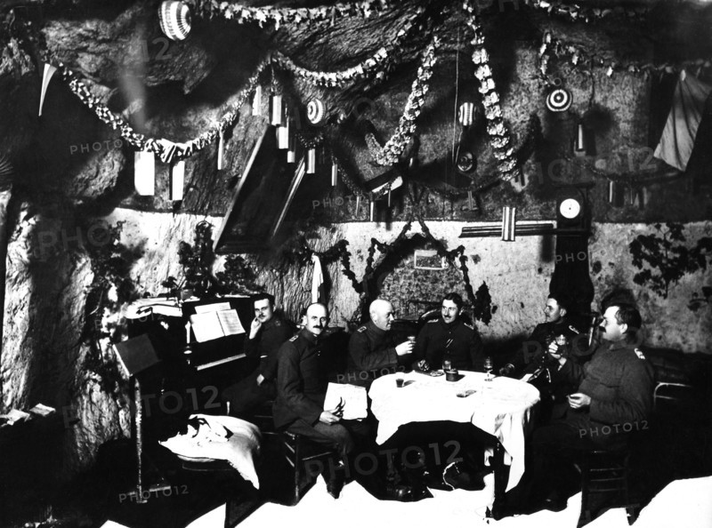 Celebration of the Kaiser's birthday (Wilhelm II) in an officers' mess