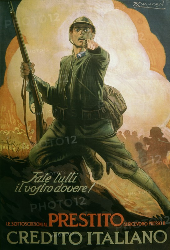 Poster: 'Suscribe to the war loan in the Credito Italiano offices'