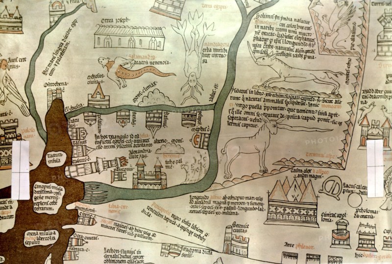 Hereford map, Detail of the Nile delta