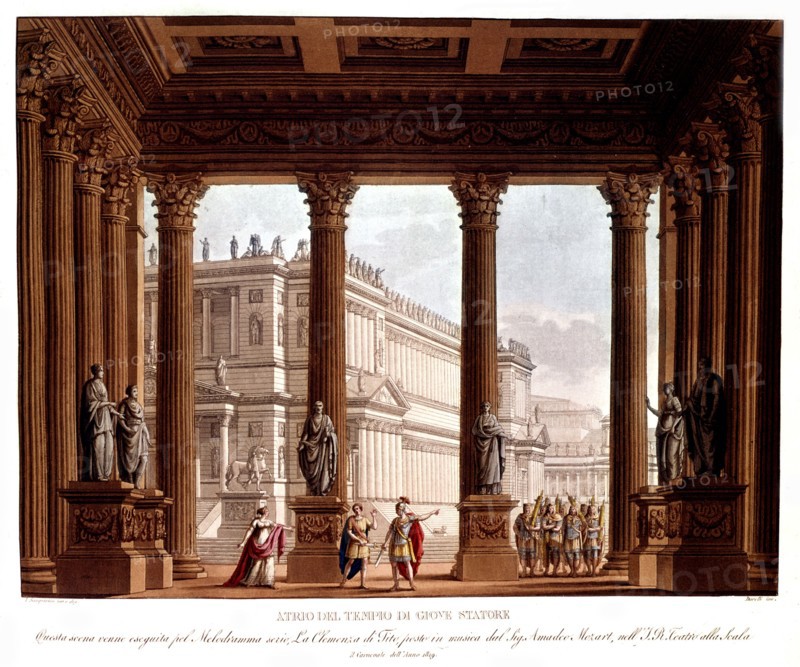 Sanquirico, Décor pour l'opéra de Mozart "La clémence de Titus"