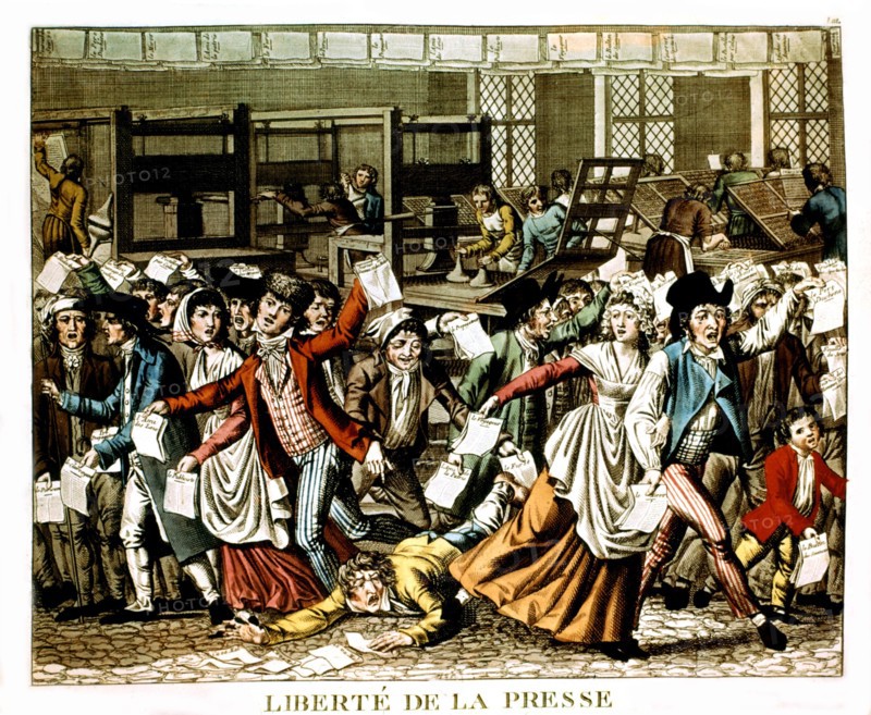Anonymous engraving, Liberty of the Press