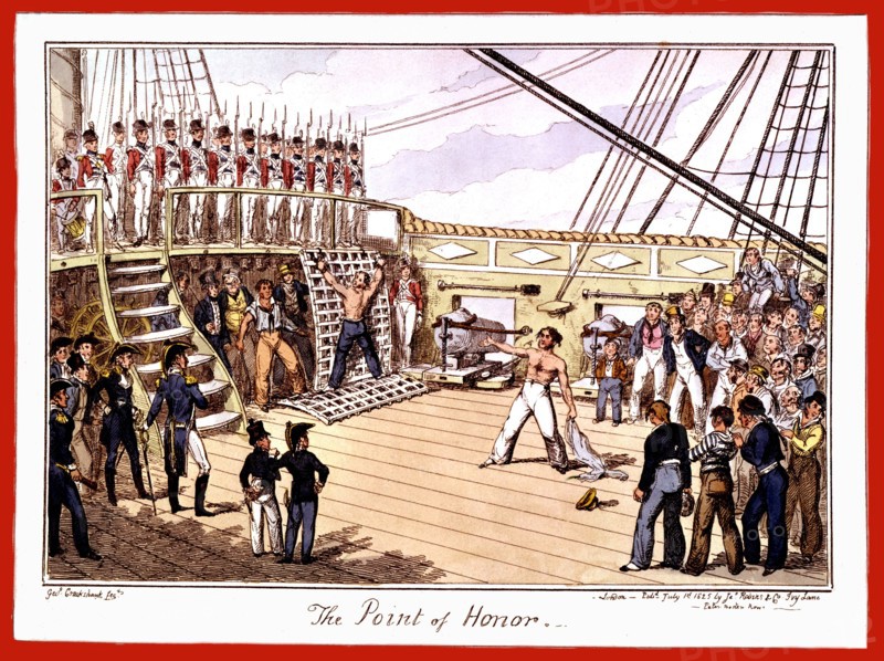 Gasket punishment aboard a British ship