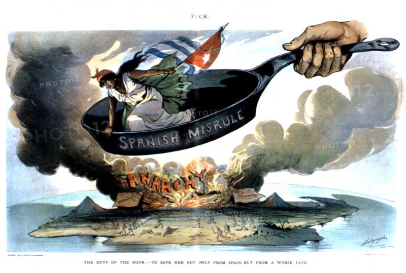 Caricature, North American intervention in Cuba