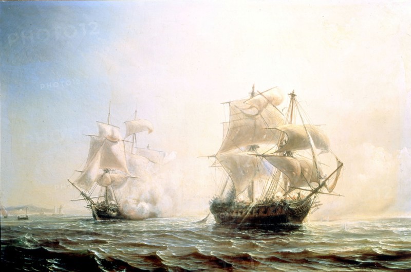 Gudin, Combat de la frégate "l'Embuscade" contre la frégate "le Boston"