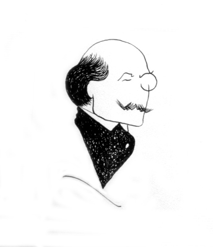 Caricature de Sacha Guitry