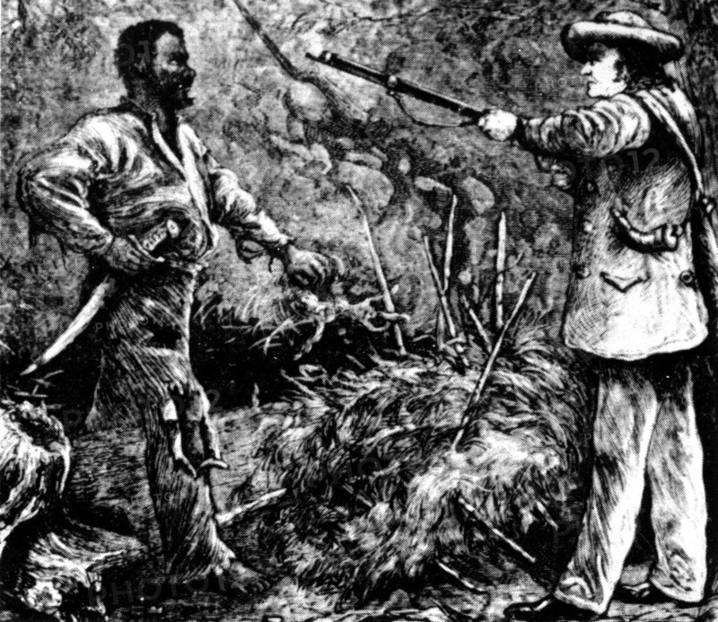 La découverte de Nat Turner après l'échec de sa rebellion