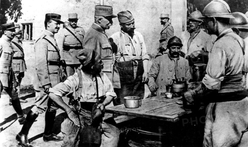 Petain visiting a camp