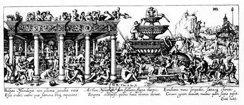 Gravure de Théodore de Bry. La fontaine de jouvence